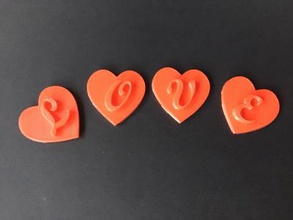 heart valentine's day 3d letters stl file other things 3D printing model, file, printable design, print, valentine'sday, write, fusion360, homemade, hobby, sign, 3dlettering, lettering, gadget, decorations, language, type, words, fonts, font, text, 3dmodel, 3dprint, letters, 3dletters, alphabet 3d print model - Mito3D