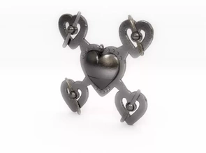 hearts drone pendant 3d printing model - threeding love valentines day 3d print model - Mito3D