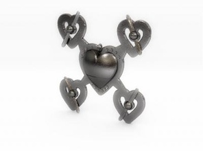 hearts drone pendant fashion 3D printing model, file, printable design, 3d print, hearts,love,valentines,day,pendant,drone 3d print model - Mito3D