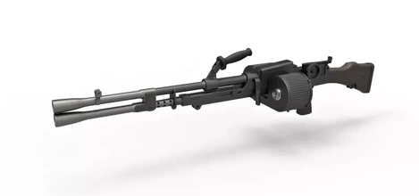 pesado desintegrador cara duna mandaloriano 3d impresión modelo trío arma imprimible pistola película ciencia ficción rifle cosplay apuntalar réplica 3d print model - Mito3D