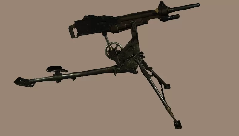 heavy machine gun hotchkiss m-07 3d printing model - threeding antiques world military museum history war national wwi 3D print model - Mito3D