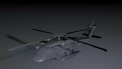 helicóptero aeronave 3d impresión modelo trío 3d print model - Mito3D