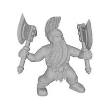 héroe escandinavo mitología 3d impresión modelo trío 3d print model - Mito3D