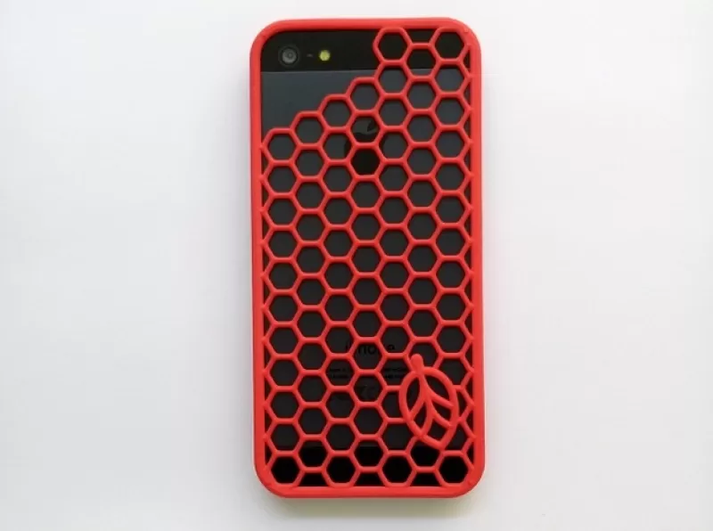 hexágono caso funda 3d impresión modelo trío manzana accesorios iphone artilugio 5 3D print model - Mito3D