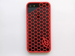 hexágono caso bainha 3d impressão modelo trio maçã acessórios Iphone gadget 5 3d print model - Mito3D