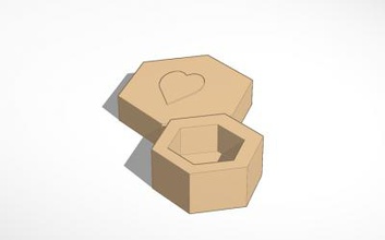 esagonale scatola di legno casa, ufficio & giardino La stampa 3D, modello, file 3D stampabile la progettazione, 3d, gioielli, gioielli scatola, scatole contenitore monili, scatole, piccola, filamenti, legno, 3d print model - Mito3D