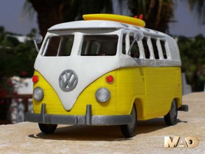 hippies van toys games & hobby 3D printing model, file, printable design, 3d print, assemblable, van, VW 3d print model - Mito3D