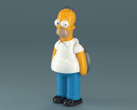 homer simpson - un trousseau de clés jouets, jeux et passe-temps 3D modèle d'impression, l'impression fichier, imprimable modèle, en conception, d'impression 3d, Homer Simpson Trousseau 3d print model - Mito3D