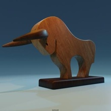 cornu taureau art décor sculpture jouet 3d print model - Mito3D