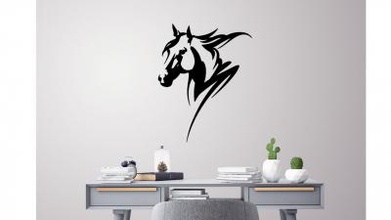 horse head wall decoration art 3D printing model, file, printable design, 3d print, horse, head, artistic, printing, 3d, wall, decor, decoration, silhouette, profile, home 3d print model - Mito3D