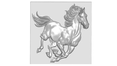 horse relief 3d printing model - threeding 3d print model - Mito3D