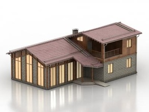 Casa architettura 3D stampa modello file stampabile design 3d Stampa Edificio costruzione esterno Residenziale nazione 3d print model - Mito3D