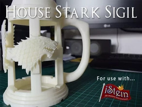 house stark sigil istein 3d printing model - threeding cup drink game thrones logo caddy beer stein 3d print model - Mito3D