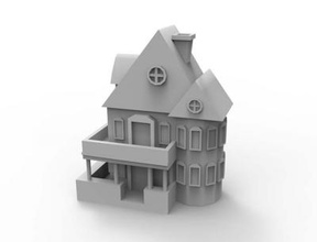 a casa arquitetura 3D modelo de impressão, impressão arquivo design, 3d, casa,casa,em miniatura,brinquedos,decoração 3d print model - Mito3D