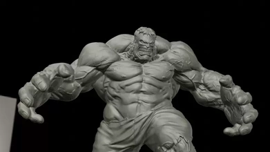 hulk diorama extreme muscle 3d printing model - threeding banner 3d print model - Mito3D