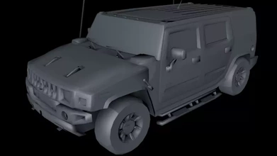 hummer nfsu2 3d impressão modelo trio 3d print model - Mito3D