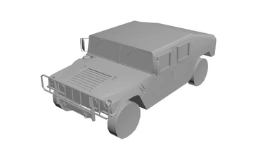 Humvee 3d impresión modelo trío Arte transporte gratis juego personaje obj stl licuadora animado persona cine fbx max equipado irreal plataforma 3d print model - Mito3D