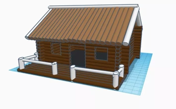 chasse cabine 3d impression modèle trio maison forêt 3d print model - Mito3D