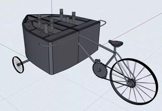 hielo crema bicicleta 3d impresión modelo trío bike cream 3d print model - Mito3D
