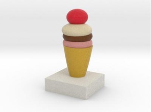 sorvete de modelo a arte 3D impressão, impressão arquivo design, 3d, modelo, modelos, sorvetes, gelados 3d print model - Mito3D