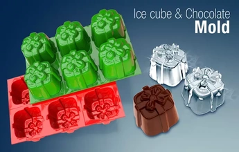 gelo cubo chocolate mofo 3d impressão modelo trio Natal engraçado presente pr sente 3d print model - Mito3D