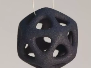 icosahedron design 3d printing model - threeding pendant geometry wireframe geometric platonic 3d print model - Mito3D