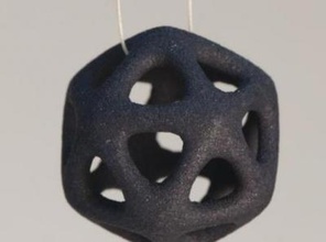 icosahedron design fashion 3D printing model, file, printable design, 3d print, icosahedron, geometric, pendant, wireframe, geometry, Platonic, 3d print model - Mito3D