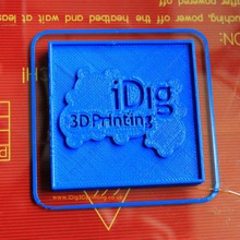 idig3dprinting test plaque other things 3D printing model, 3D printing file, 3D printable model, 3D printing design, 3d print, Test print, logo
