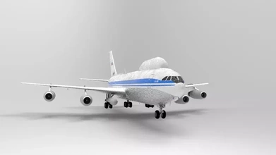 ilyushin il 80 3d impresión modelo trío aeronave ruso avión aire Soviético Rusia urss aeroflot nuclear civil 3d print model - Mito3D