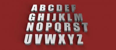 impact font uppercase 3d letters stl file other things 3D printing model, file, printable design, print, toy, school, 3dprinting, text, font, letters, alphabet, 3dprint, 3dmodel, stlfile, letter, symbol, sign, language, fonts, gadgets, other, words, decorations, type, 3dletters, 3dletter 3d print model - Mito3D