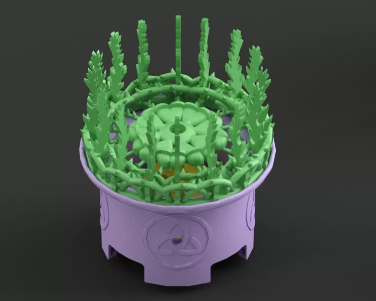 incienso botanico 3d stampa modello maceta 3D print model - Mito3D