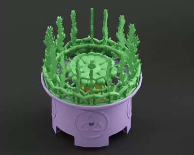 incienso botánico 3d impresión modelo maceta 3d print model - Mito3D