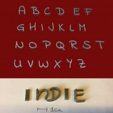 indie büyük harf 3d harfler stl dosya 3D baskı model yazdırılabilir tasarım Yazdır alfabe 3dletters mektuplar 3dprint 3dmodel Metin 3d print model - Mito3D