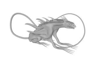 infernal criatura 3d impresión modelo trío 3d print model - Mito3D