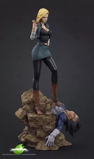 intricate 3d printed android 18 model printing art figurine sculpture anime fan geek 3d-print culture manga collectible villain dragonball pop replica strength android18 merch 3d print model - Mito3D