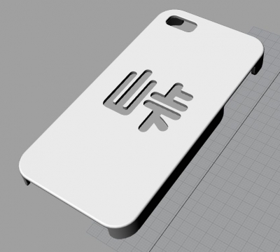 iphone5s kanji case electronic & technology 3D printing model, file, printable design, 3d print, 3D print model - Mito3D