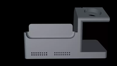 iphone watch stand 3d impression modèle trio 3d print model - Mito3D