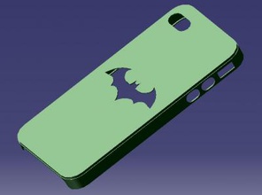 iphone 4s batman case other things 3D printing model, file, printable design, 3d print, iPhone 4S Batman Case 3d print model - Mito3D