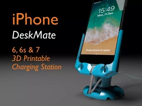 iphone 6 6s & 7 deskmate 3d printing model - threeding apple watch charging station holder 3d print model - Mito3D