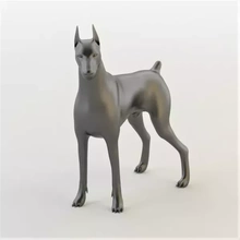 Demir köpek 3d baskı model üçleme siyah tasarım yazdırılabilir benzersiz print printing modelleme Doberman özel 3d print model - Mito3D