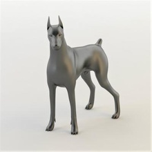 iron dog art 3D printing model, file, printable design, 3d print, 3d, printing, printable, modeling, doberman, iron, dog, black, unique, special, 3d print model - Mito3D