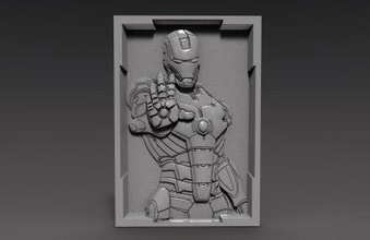 iron man bas-relief cnc art 3D printing model, file, printable design, 3d print, Iron Man 3d print model - Mito3D