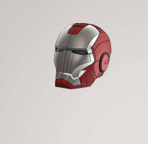 ferro uomo casco 3d stampa modello 3D print model - Mito3D