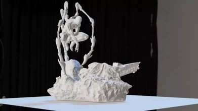 hierro hombre araña 3d impresión modelo trío escultura cómic personaje rígido superhéroe miniaturas pedro asombroso maravilla héroe Acero dc arte conceptual peterparque 3d print model - Mito3D