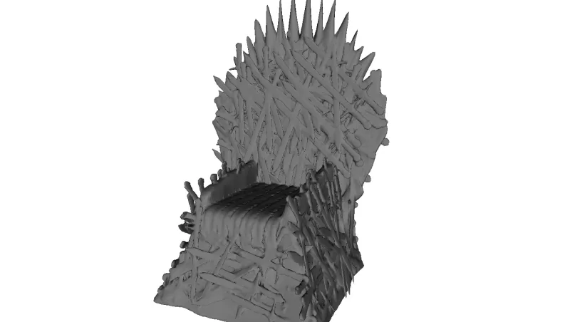 iron throne game thrones 3d printing model - threeding 3D print model - Mito3D