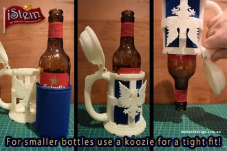 beber caddie 3d impresión modelo trío taza botella sigilo cerveza stein suave 3d print model - Mito3D