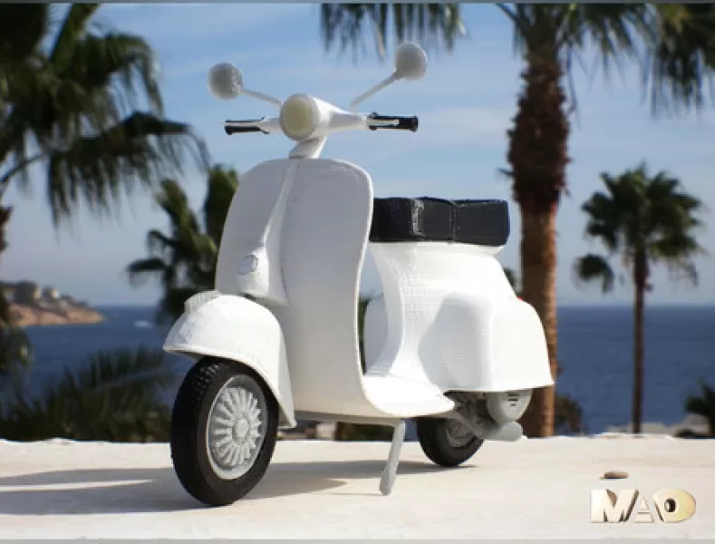 italien scooter 3d impression modèle trio 3D print model - Mito3D