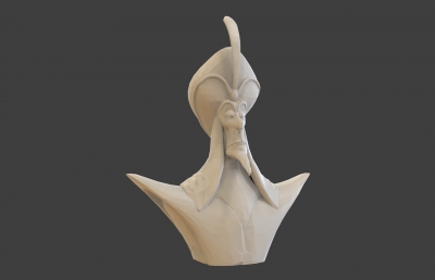 jafar giochi dei giocattoli & hobby La stampa 3D, modello, file di 3D stampabile la progettazione, 3d, jafar, cartoni animati, disney, aladin, stilizzato, myart, busto, scultura, lowpoly 3D print model - Mito3D