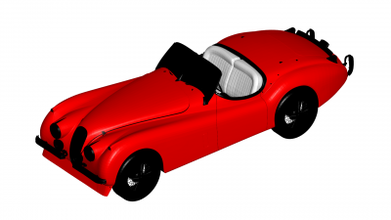 jaguar xk 1954 motors & transport 3D printing model, file, printable design, 3d print, Jaguar XK 3d print model - Mito3D