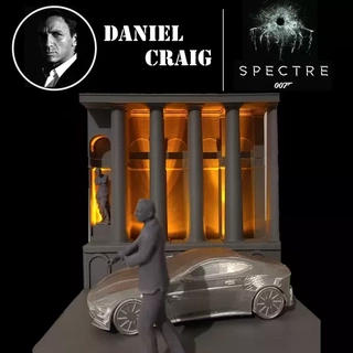 James enlace 007 espectro avec daniel Craig 3d impresión modelo Aston martín stlfinder yeggi gracias 3d print model - Mito3D